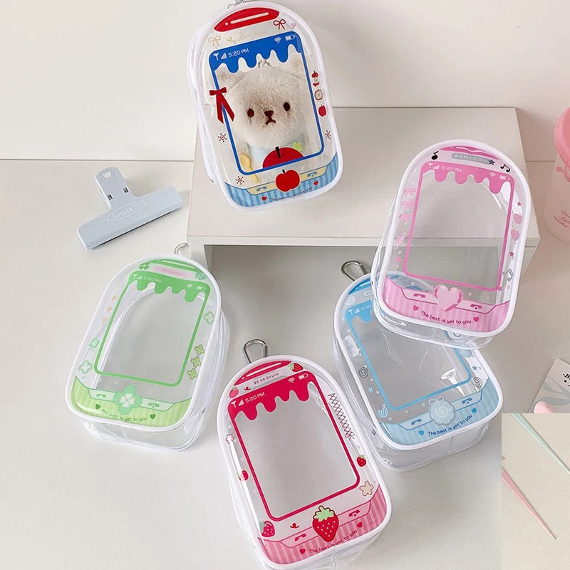 2025 ItaBag شفافة دمية حقيبة 10 سنتيمتر دمية تخزين عرض المحمولة متعددة الوظائف الكرتون INS موضة لتقوم بها بنفسك حقيبة للتخزين #2