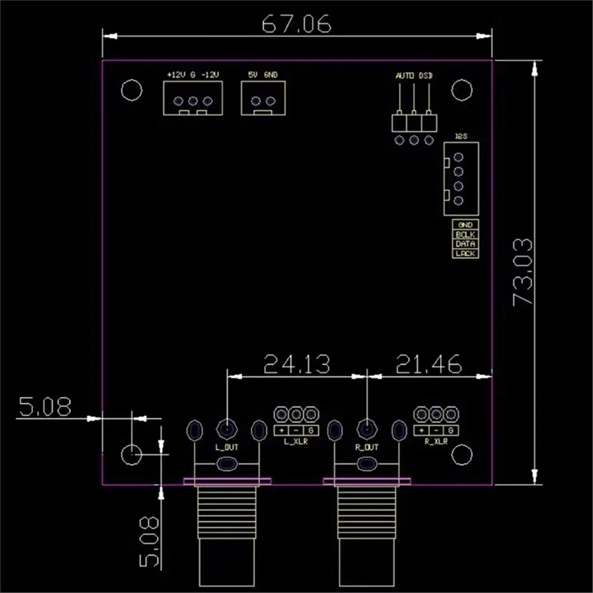 ES9039q2m+Opa1612 Board I2S Input Soft Control Interface Supports Single-Ended and Balanced Output