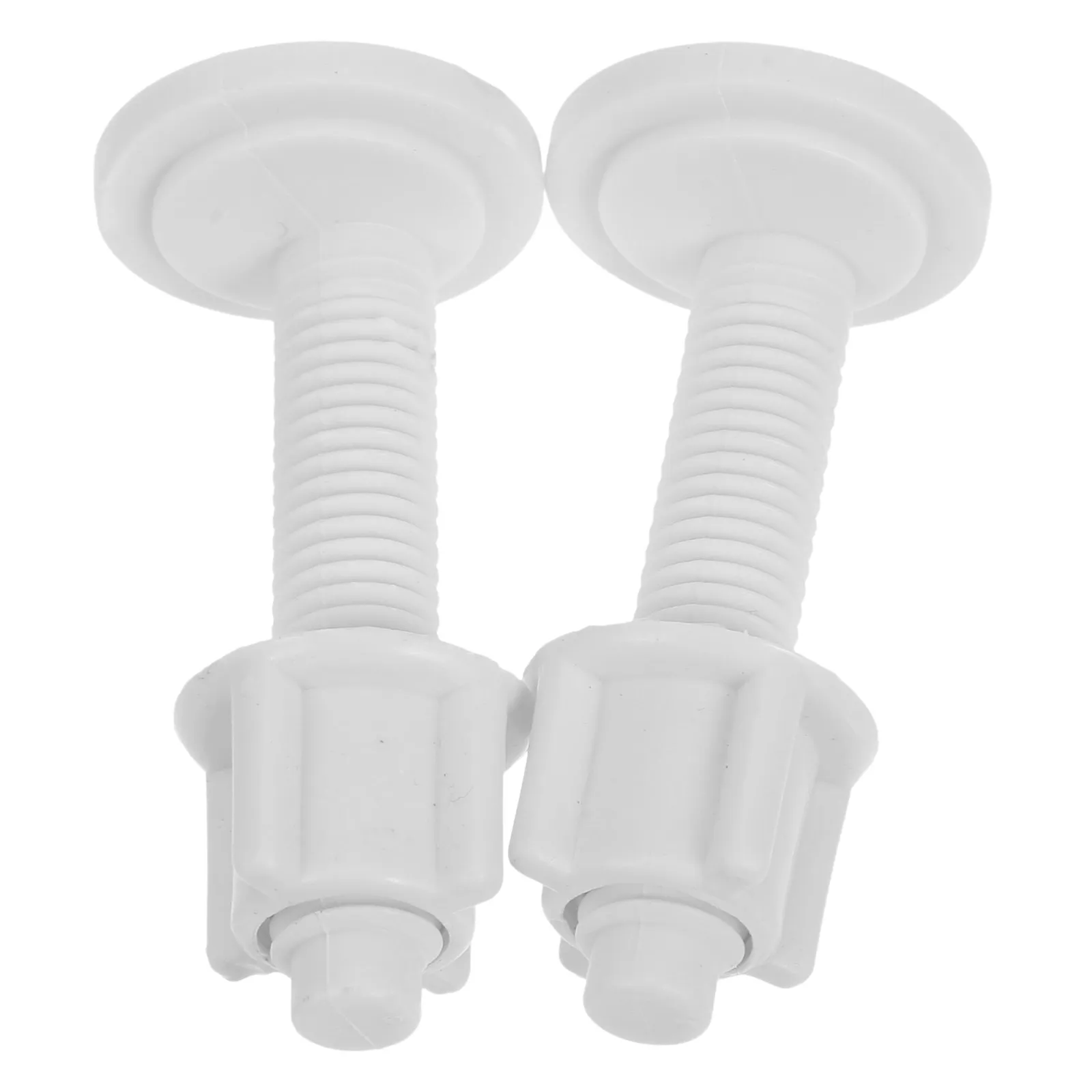 

2Pcs Toilet Seat Screws Kit Plastic Bolts and Nuts with Rubber Expansion Plugs for Wobble Free Installation Easy Removal
