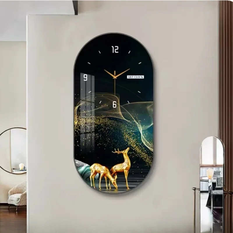 Modern Wall Clocks Luxurious Murals Wall Clock Restaurant Decoration Mural Clocks Living Room Creative Silent Walls Clock