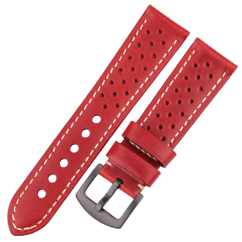 Echtes Lederarmband 20 22 24 mm für Samsung Galaxy Watch 3 4 Armband Rindsleder Vintage Atmungsaktives Armband