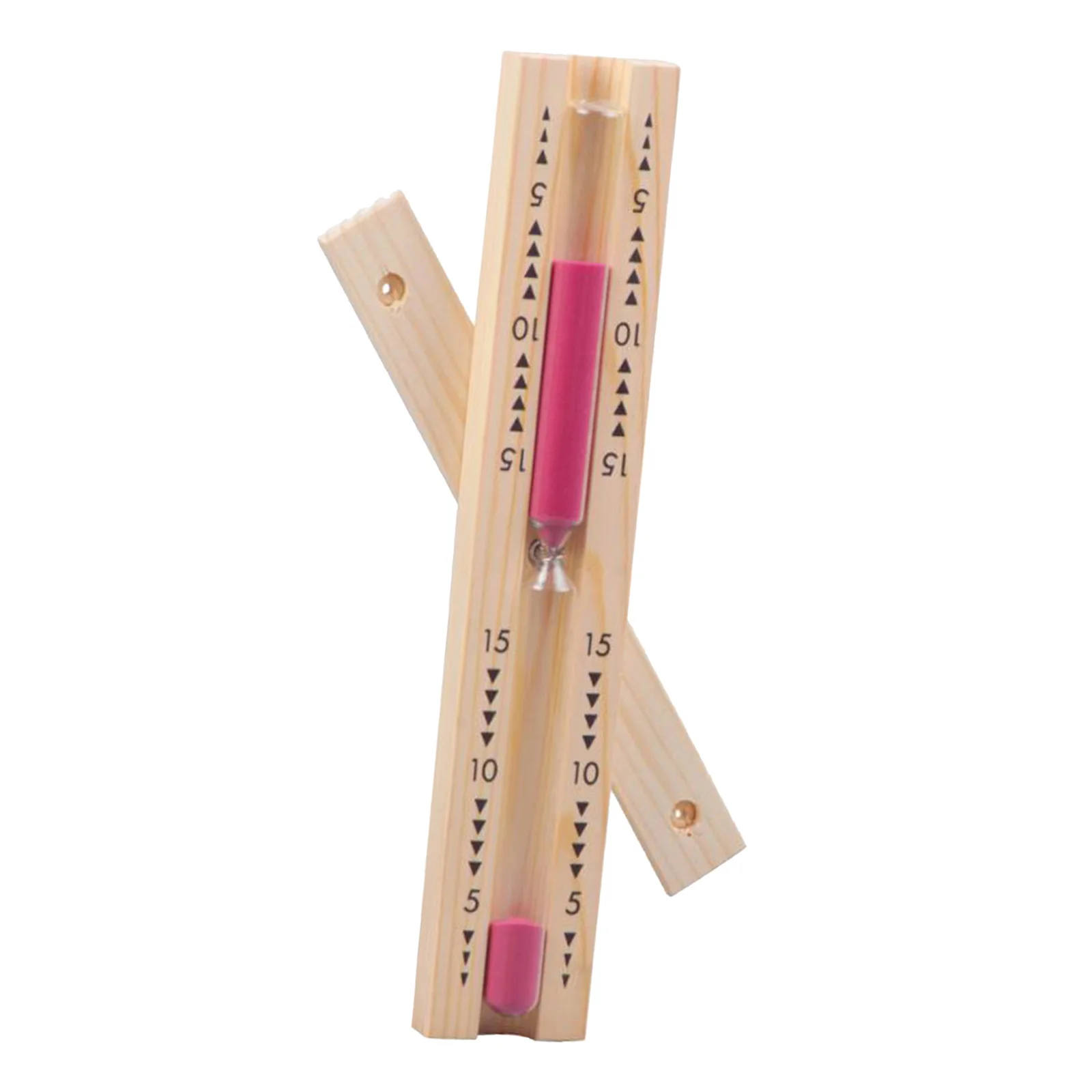 Wooden Ratating Spa Sauna Hourglass Clock 15 Minutes with Pink