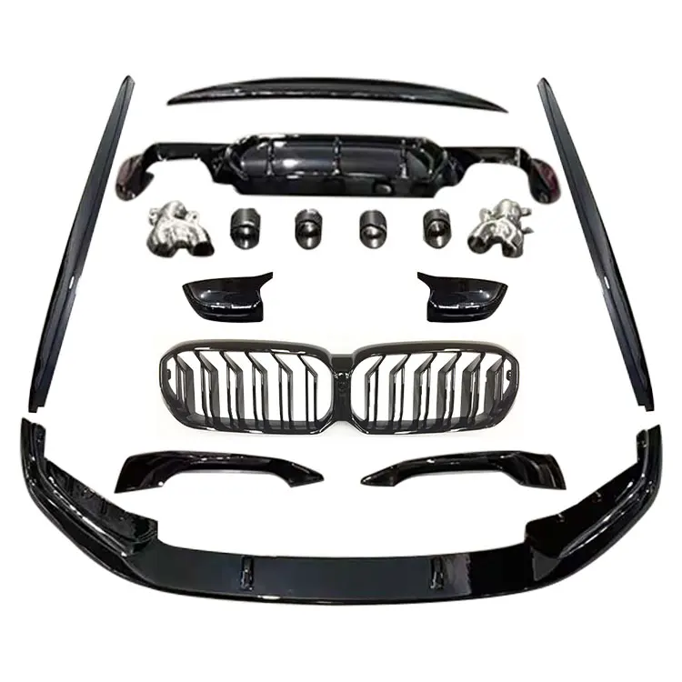 

G30 MP Style Body Kit Car Front Bumper Lip Spoiler Grill Diffuser for Bmw 5 Series G30 G38 MP Black Bodykit 2022-2023