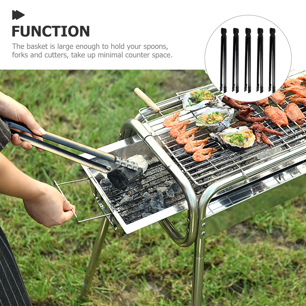 

5pcs Charcoal Tongs Grilling Tools Clip Metal Scoop Long H Outdoor Camping BBQ Picnic Supplies Fireplace Tool Campfire