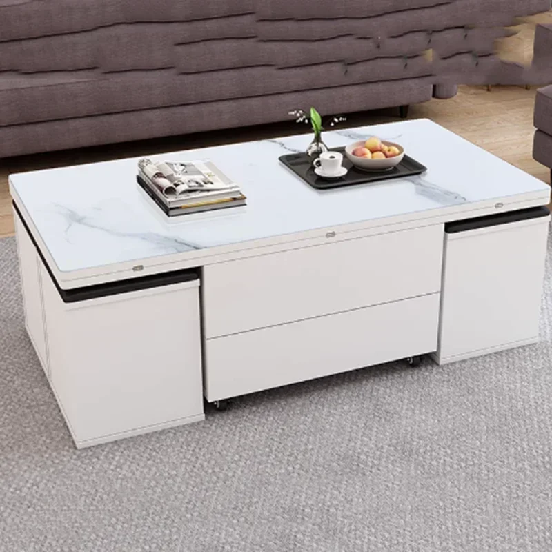 Elevator Coffee Table European Multifunctional Nordic Modern Coffee Table Folding White Storage Muebles De Sala Home Furniture