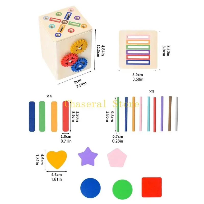 E7CE Portable edukacyjna zabawka dla małych dzieci 1-3 Wciągające i sortowanie kształtu liczenie gry sensory