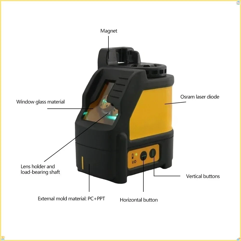 DW088CG  Laser Level  High-Precision 2-Lines Self Ieveling Green Beam Laser Level Power Tool For DEWALT battery