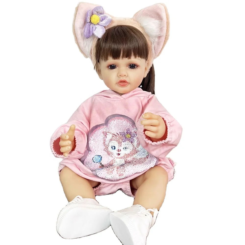 New Arrival CPC Certificated 22 Inch Vinyl Baby Dolls Girl Toy Hand Painted Reborn Princess Dolls for Girls
