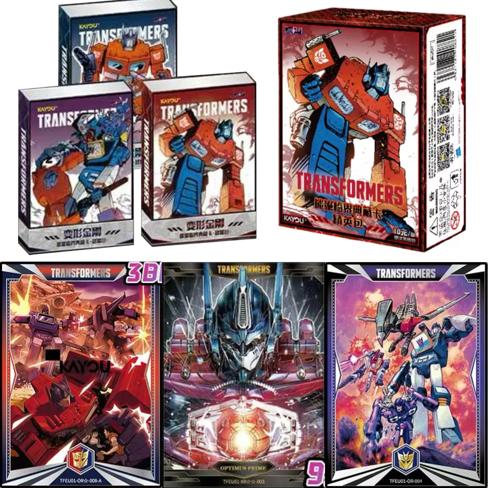 

Оригинальные карты-трансформеры KAYOU, коллекционное издание энергии, редкая 3D-карта XR, карты Optimus Prime Bumblebee, аниме-карты