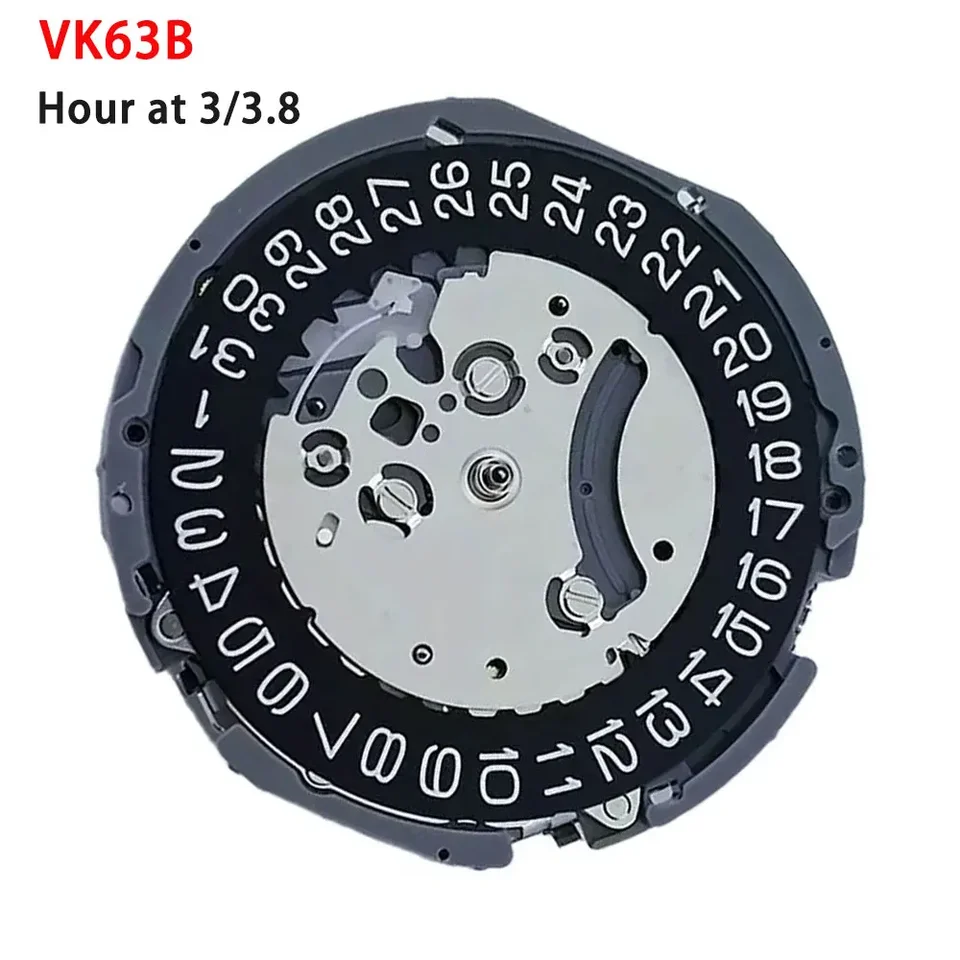 Japan Genuine VK63A Chronograph Quartz Movement with Battery Japan