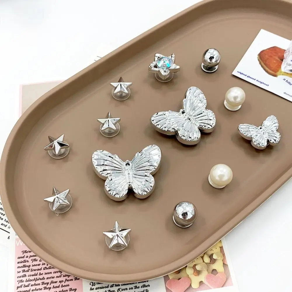 

Pearl Pentagram Beach Shoe Charms Detachable DIY Shoe Decorations Clip Buckle Removable Clip Buckle