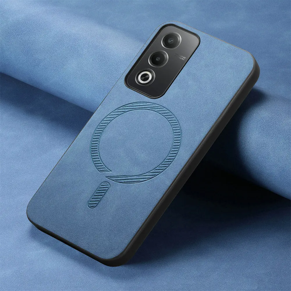 

Поп для OPPO A3 Pro 5G Магнитный кожаный чехол на заднюю панель с магнитной беспроводной зарядкой-бампером OPPO A3 Pro Чехол для телефона A3Pro A3 Shockpr