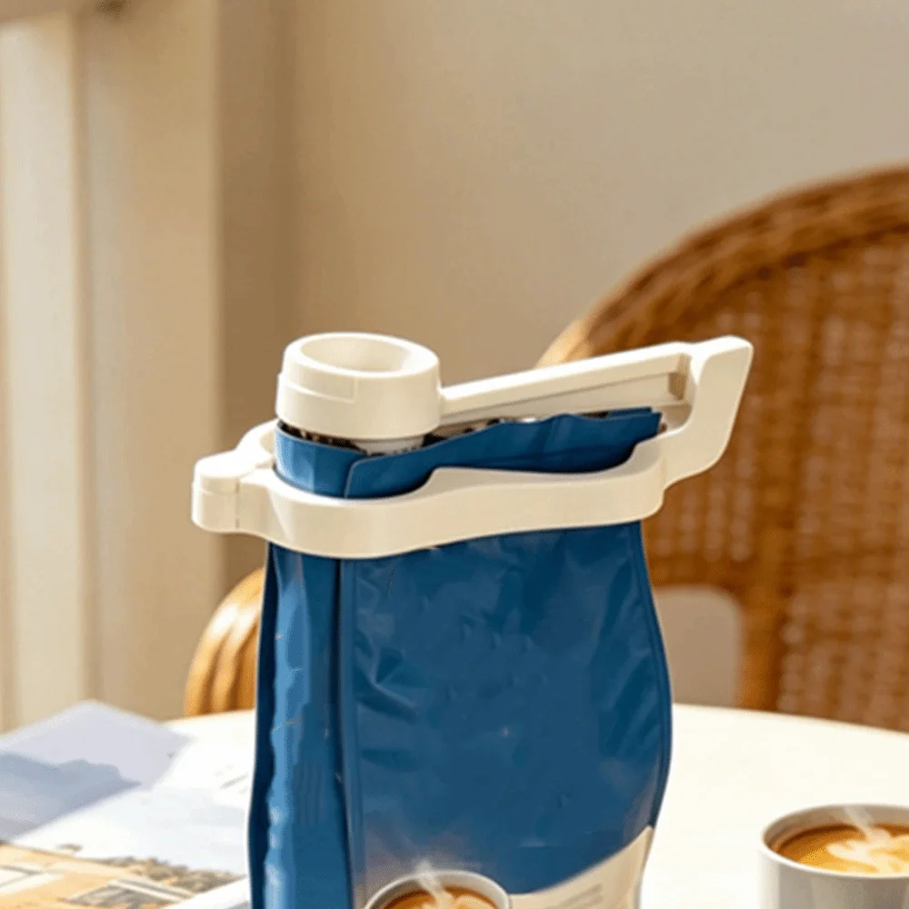 3D Printed Coffee Bag Sealing Clip with Pour Spout Moisture Proof Food Storage Sealing Clip Long-lasting Airtight