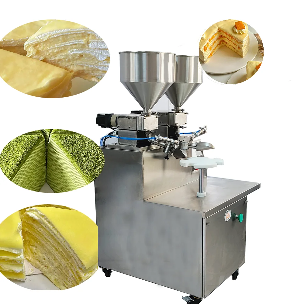 Double Heads Jam Cream Machine Precise Cream Layering Application Machine for Multi-layer Cakes