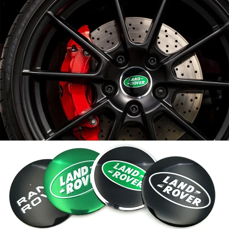 4pcs 56mm Car Wheel Center Hub Stickers for Land Rover Rnage Rover Freelander Discovery Defender Evoque Accessories Decoration