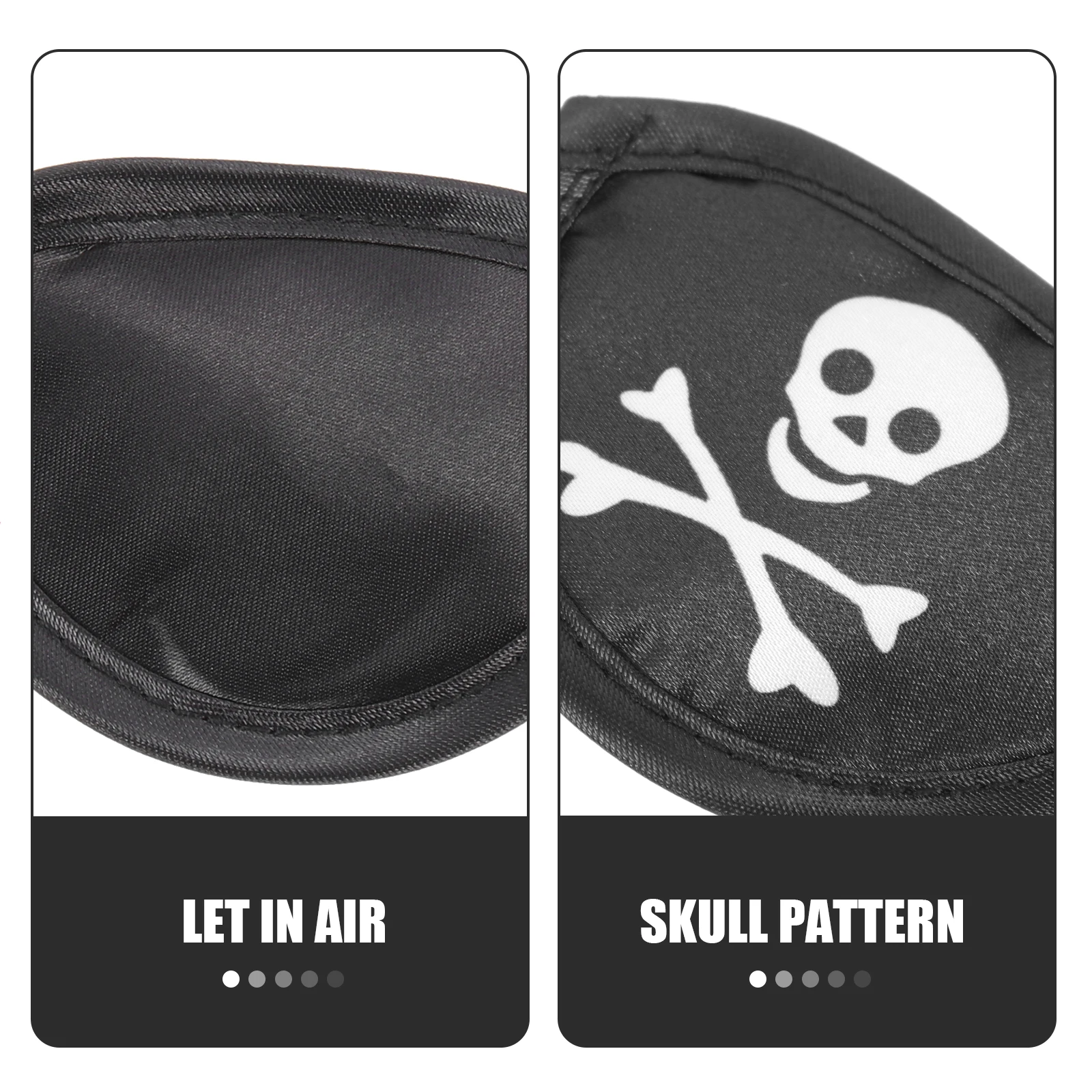 

12pcs Pirate Eye Patch Skull Pattern Halloween Cosplay Accessory Lightweight Comfortable Party Mask for Masquerade Festival