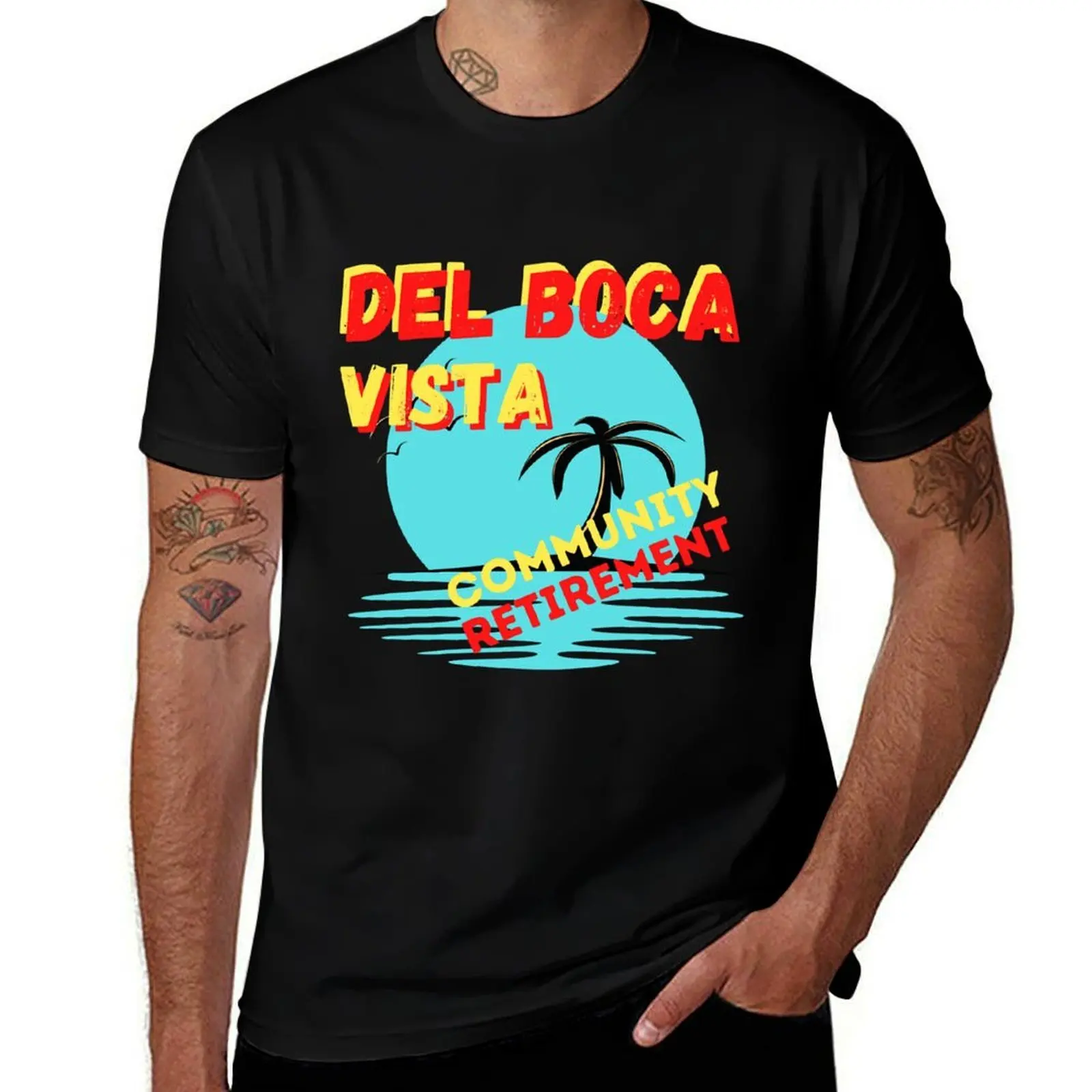 Del Boca Vista Faded T-Shirt Lightweight Cooling Short Sleeve Tee T-Shirt