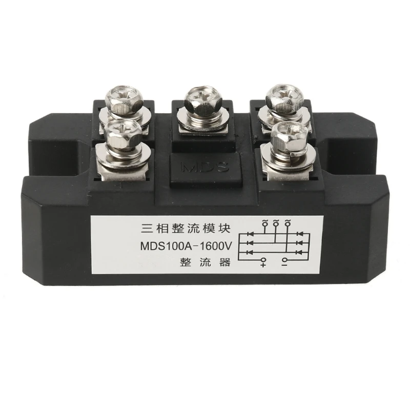 MDS100-16 Bridge Rectifier 100A 1600V 3-Phase Diode Bridge Rectifier Bottom Plate Rectification Module Plate Dropship