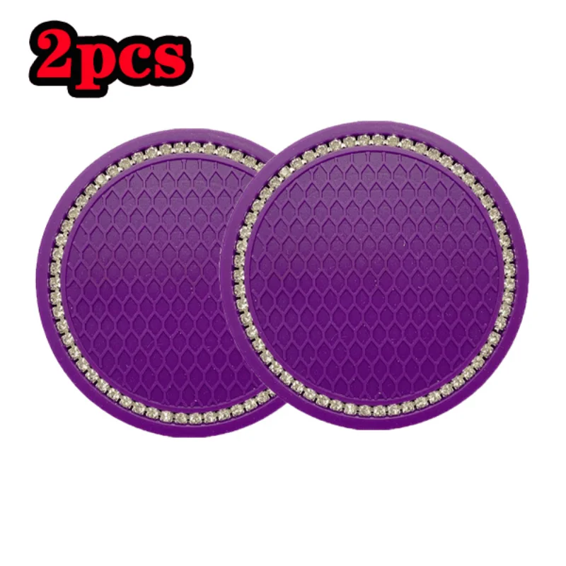 2 stks Auto Coaster Water Cup Fles Houder Anti-slip Pad Mat Silicagel Waterdicht Voor Interieur Decoratie Auto Styling Accessoires