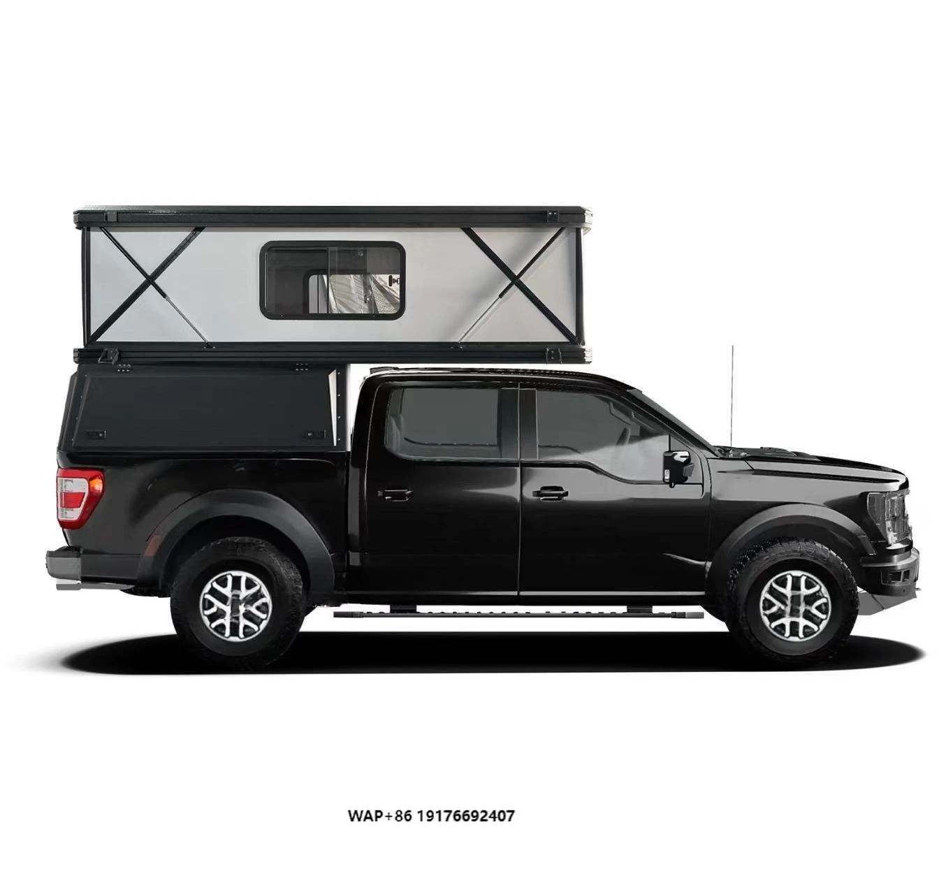 2-Person Waterproof Aluminum Foldable Car Rooftop Tent Pickup Truck Off-Road Hard Shell Roof Top for Camping