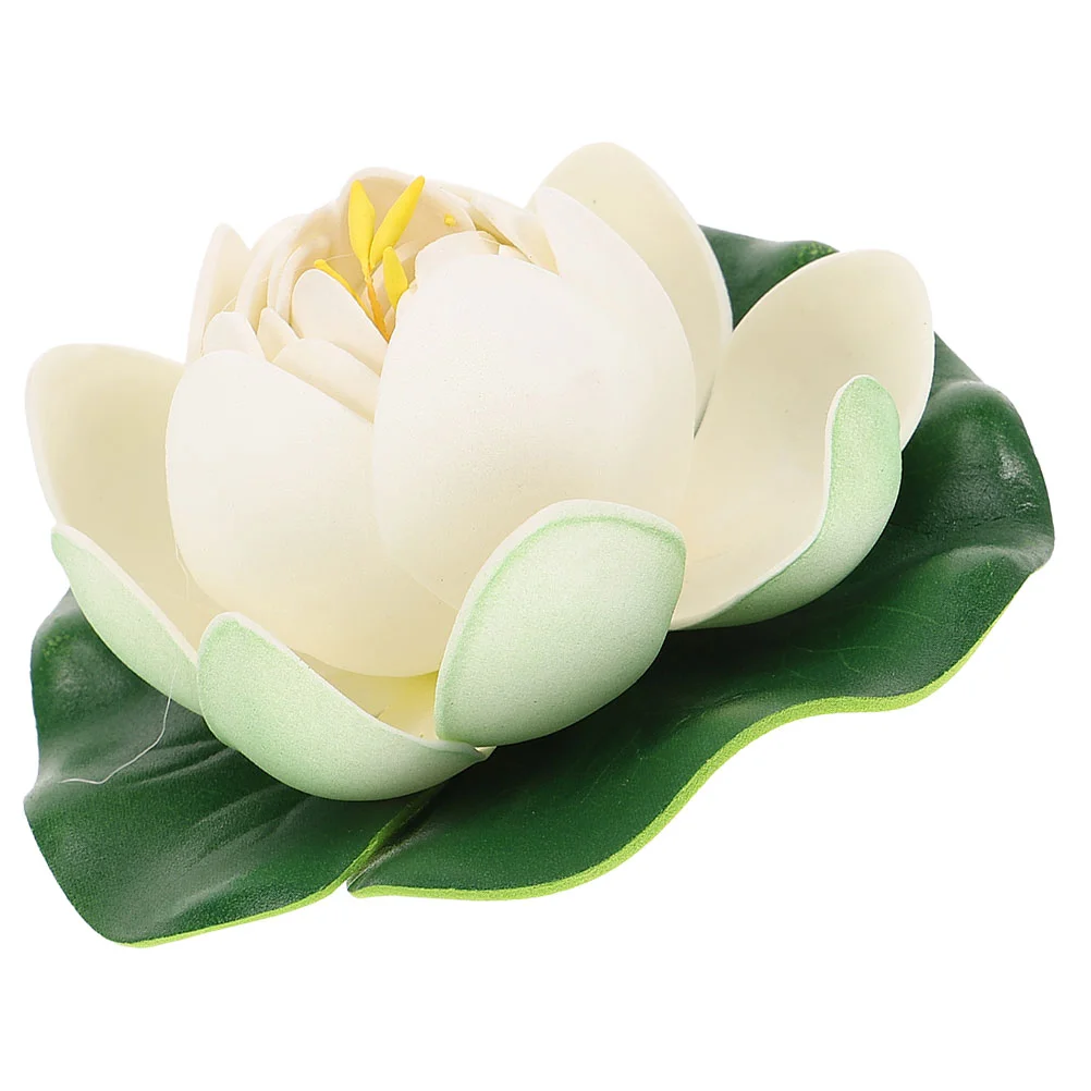 

Simulation Lotus Leaf Artificial Plant Floating Flower Simulated Lotus-flowers Beautiful Props Fish Tank Decorations