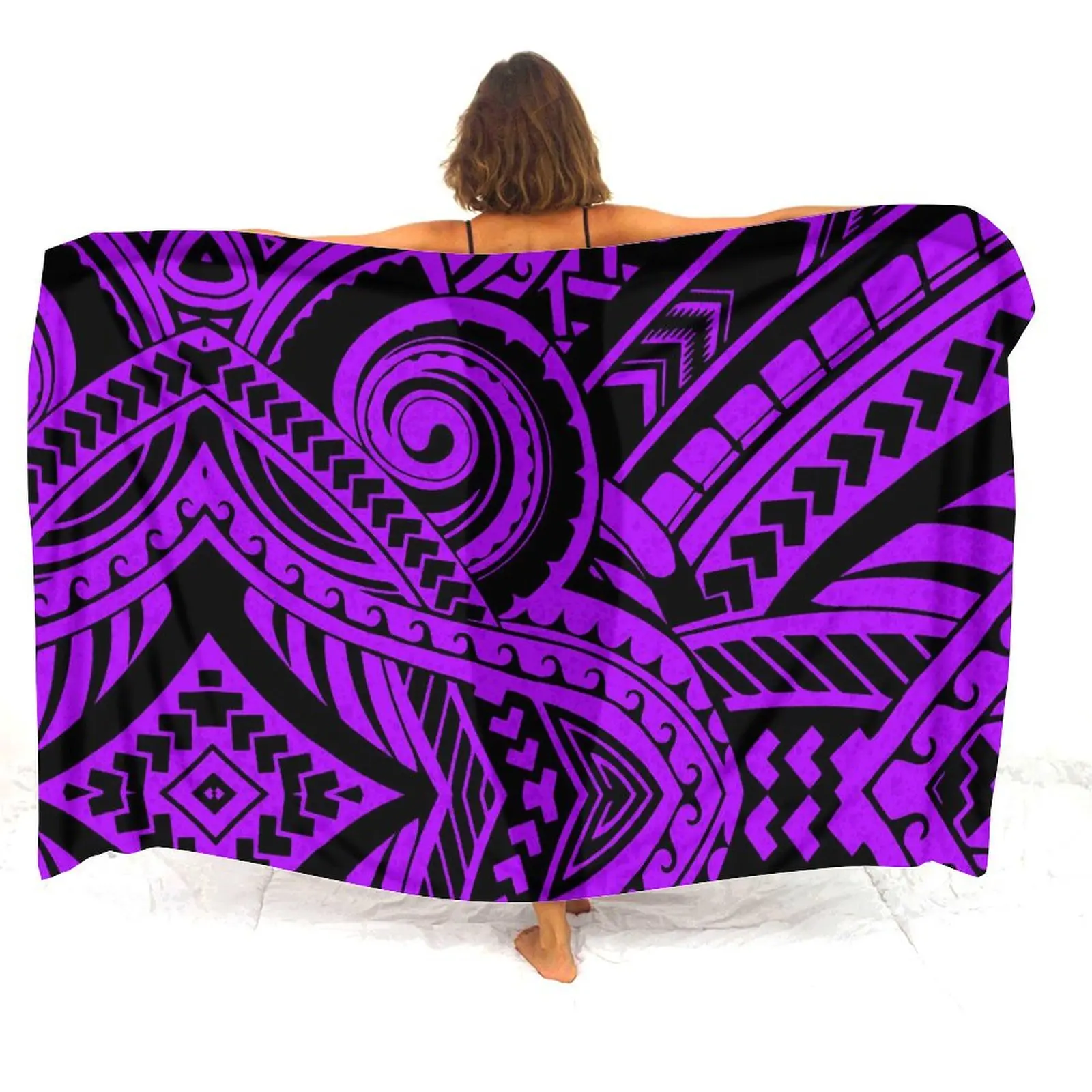 One-Piece Floral Custom Bikini Cover Up Retro Island Bikini Cover Beach Clothing Polynesian Swimsuit Sun-Protective Clothing