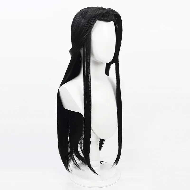 Peluca de pelo largo negro Game Goddess of Victory NIKKE para mujer, pelucas de pelo sintético largas y rectas resistentes al calor para película Anime Cos