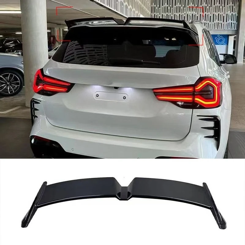 

For BMW X3 18-23 iX3 Odin Style Rear Spoiler Air Deflector M Performance Design Adhesive Mount Drill-Free Exterior Modification