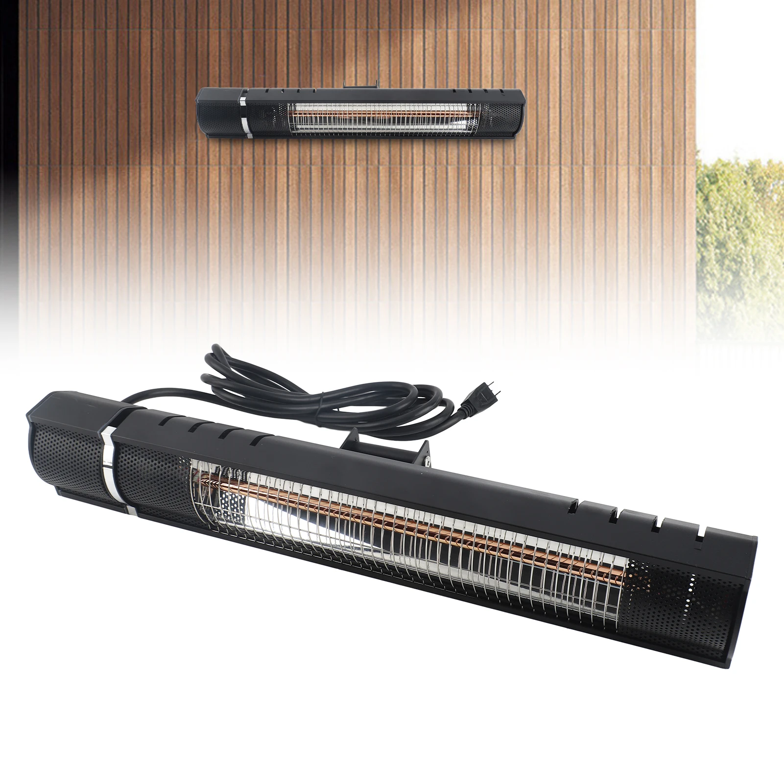 

Электрический уличный обогреватель с дистанционным управлением, 3-скоростной инфракрасный обогреватель IP65, для патио на заднем дворе ресторана