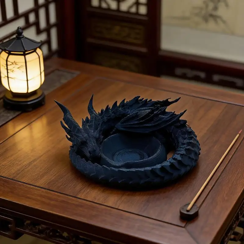 Dark Aesthetic Gothic 3D Dragon Tray Durable Plastic Storage Tray for Home Desktop Decor Holiday Gift