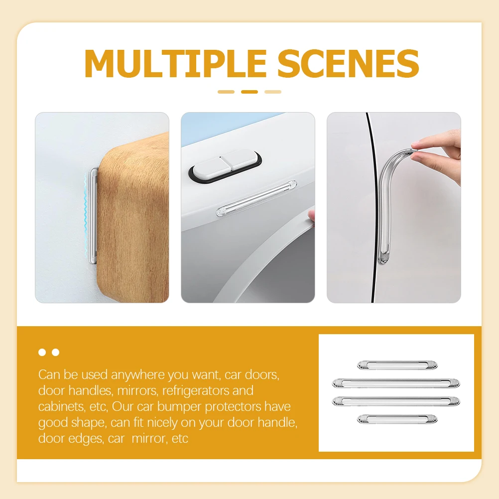 

4Pcs High Quality Car Door Edge Protector Bumper Guard Anti Collision Scratch Resistant Waterproof Handle Mirror Protection
