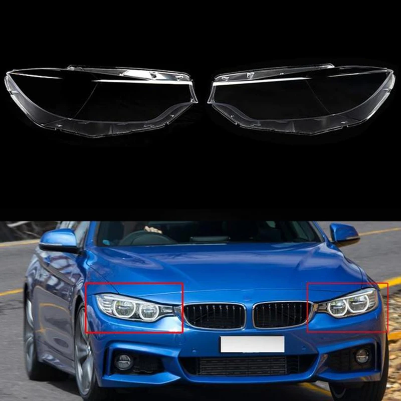 

1Pair Car Front Headlight Head Light Lamp Cover Transparent Lens For-BMW 4 Series F32 F33 F36 2013-2016