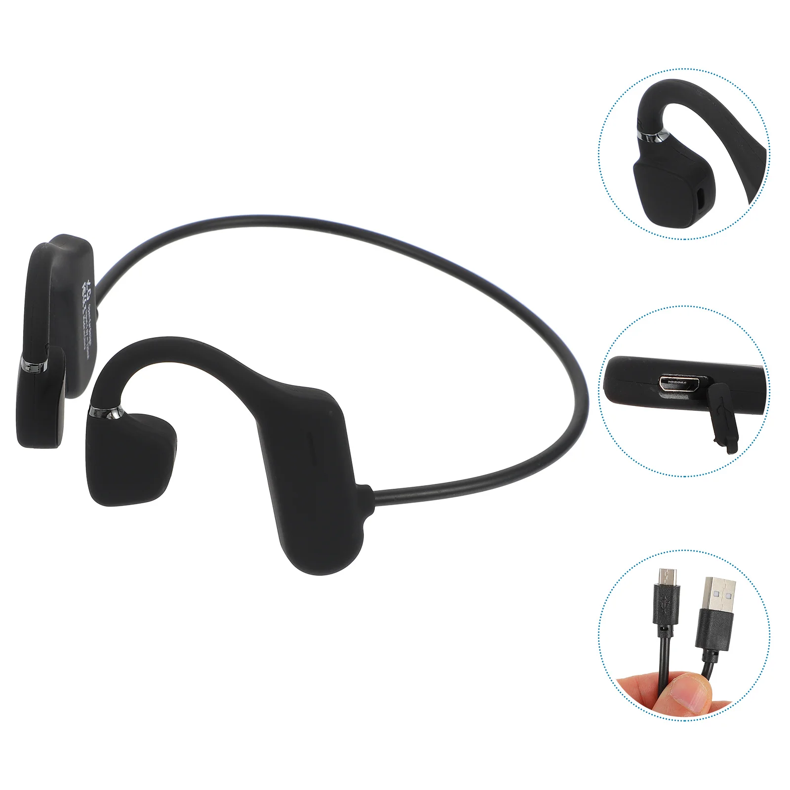 سماعة رأس 6D بتصميم صوت غني خفيفة الوزن 120 ساعة في وضع الاستعداد 5 ساعات تشغيل لاسلكي 50 شريحة Ipx5 مقاومة للماء #2