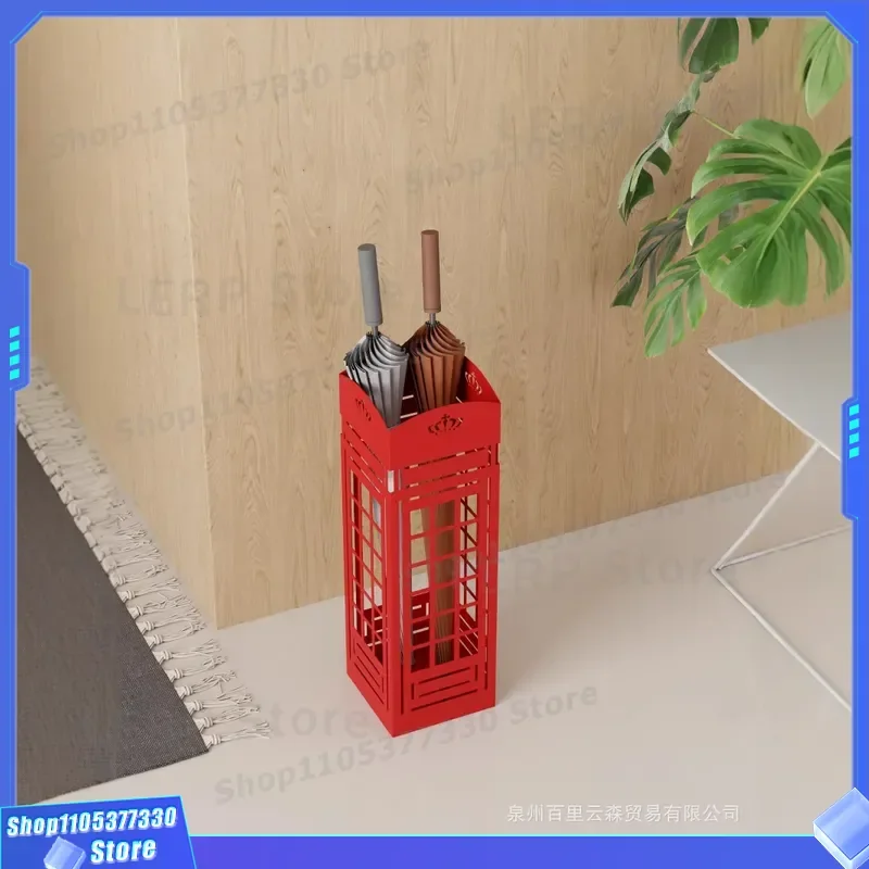 Modern Umbrella Bucket Stand for Home Living Room Hotel Lobby Entrance Commercial Phone Booth Style Rain Gear Storage
