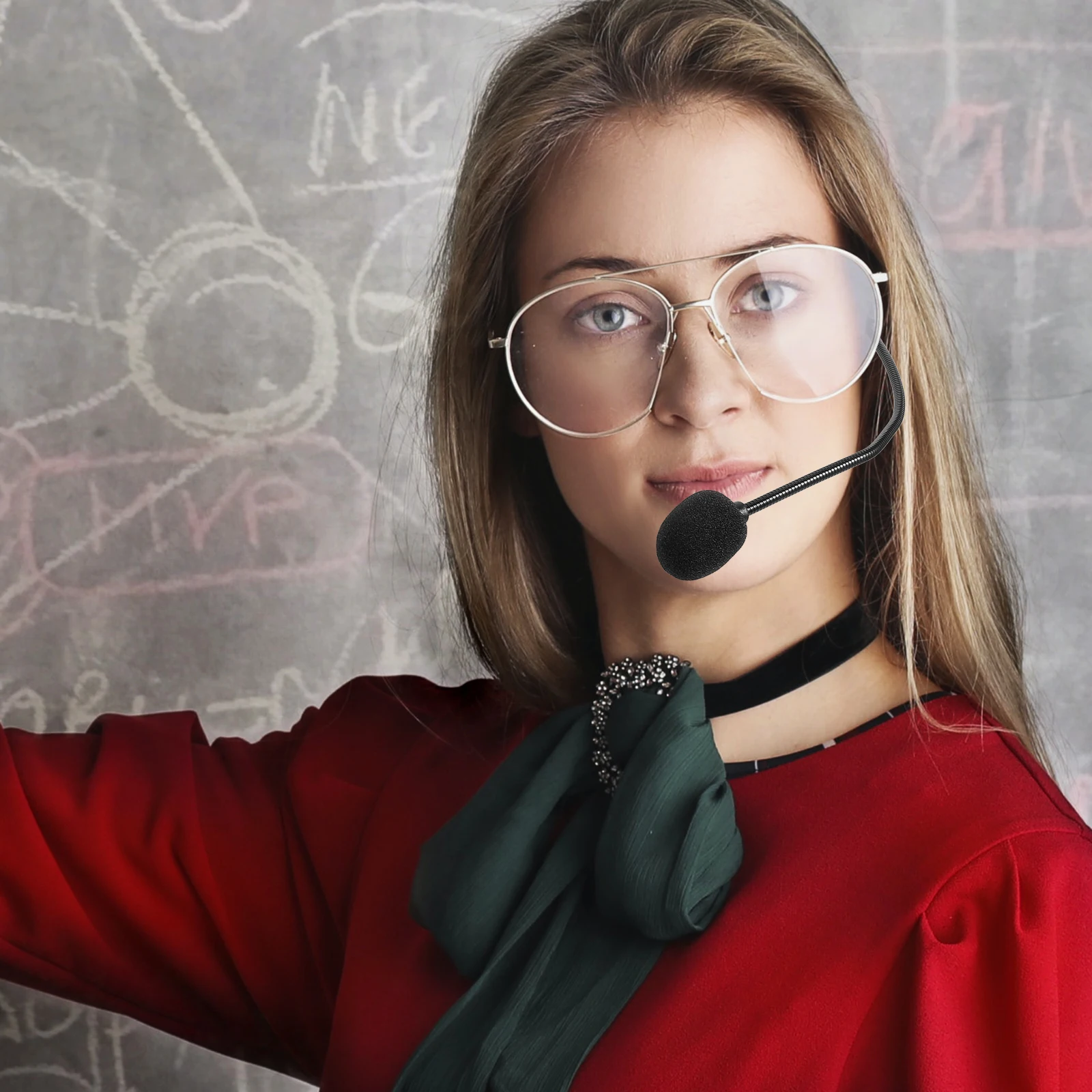 

Headset Microphone for Speaking Headphones Voice Amplifier Classroom Teachers Mini Megaphone Ultra Thin Two Ear Hanging