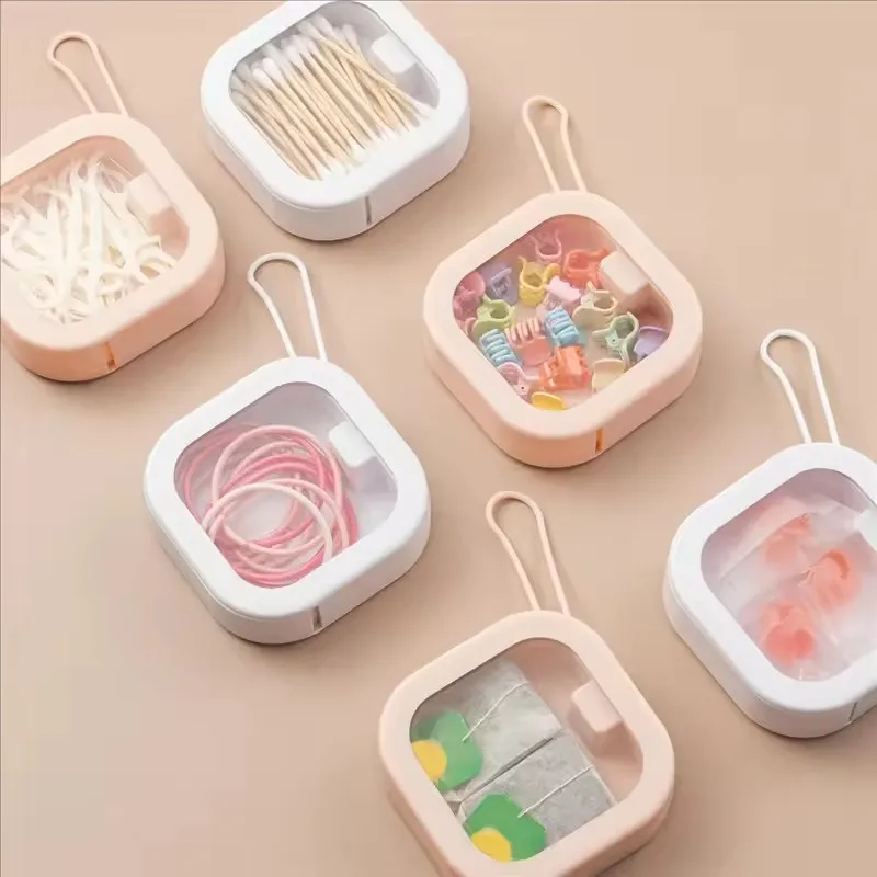 Schmuckschatulle Tragbare Reise-Schmuckschatulle Tragbare Push-Box Haarschmuck Kosmetik Aufbewahrungsbox Multifunktionale Aufbewahrungsbox