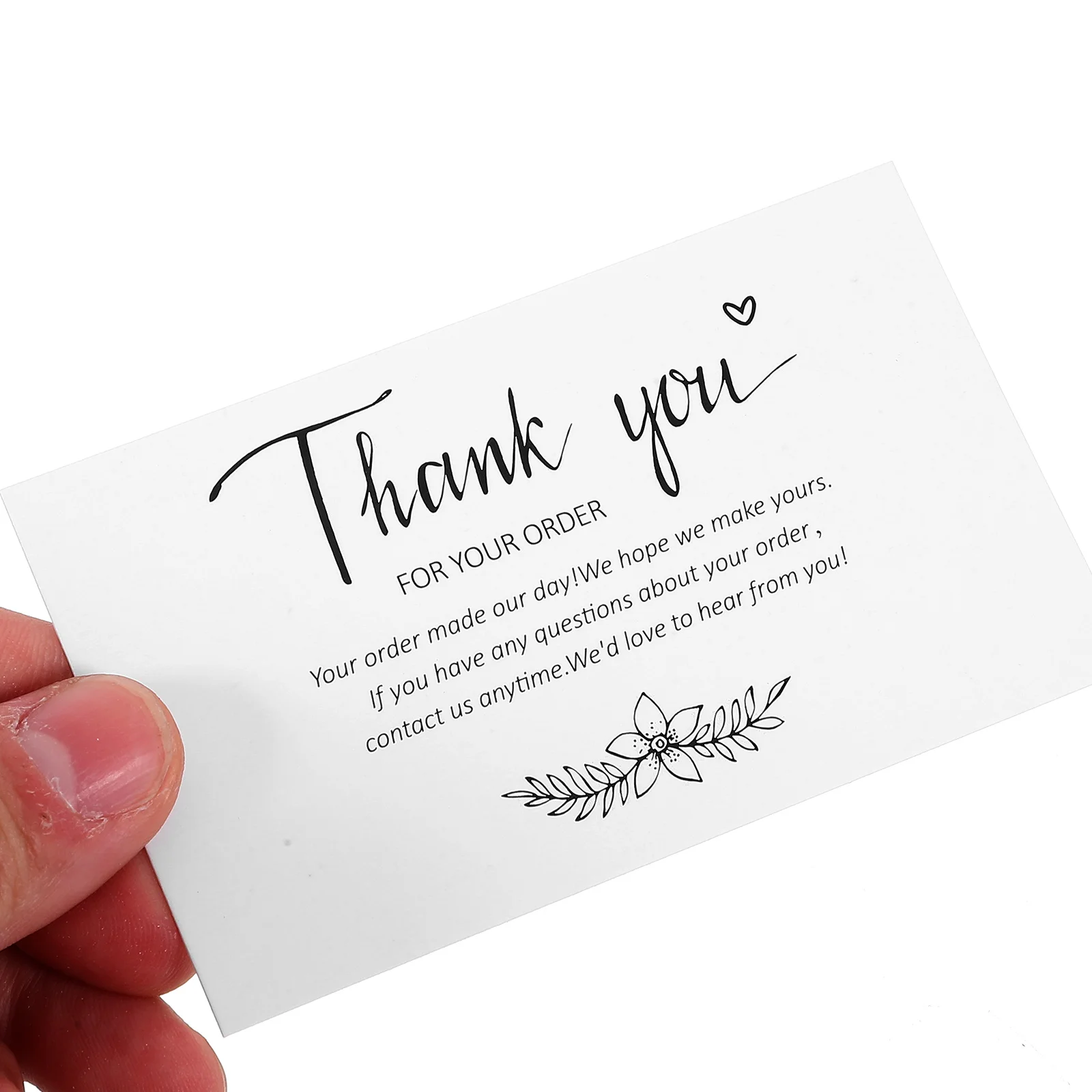 

100pcs Thank You Cards Mini Business Cute Bulk Envelope Simple Elegant Words Beauty Salons Nail Bakeries Online Stores Gifts