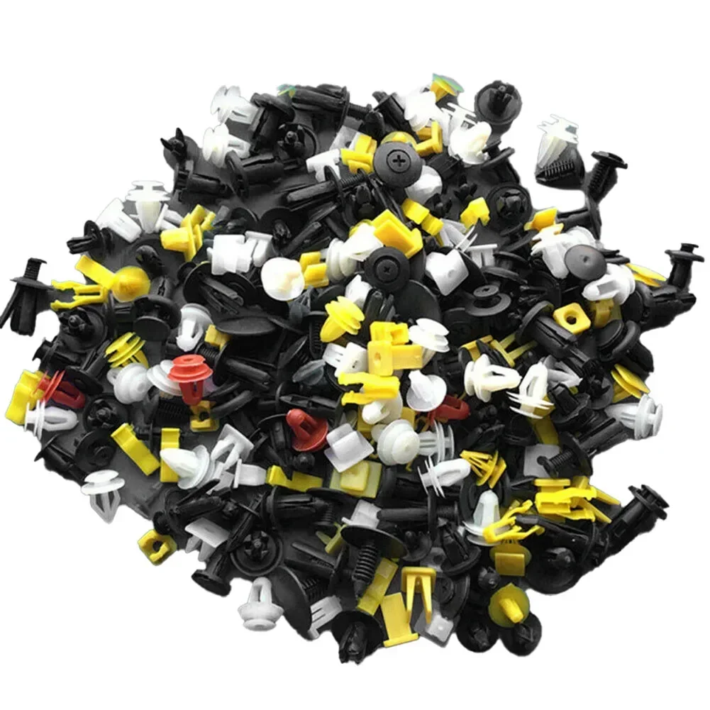 CarHome 200pcs Universal Rivets Plastic Car Body Push Pin Rivet Fasteners Trim Moulding Clip Screw Driver For Car Fender Bumper