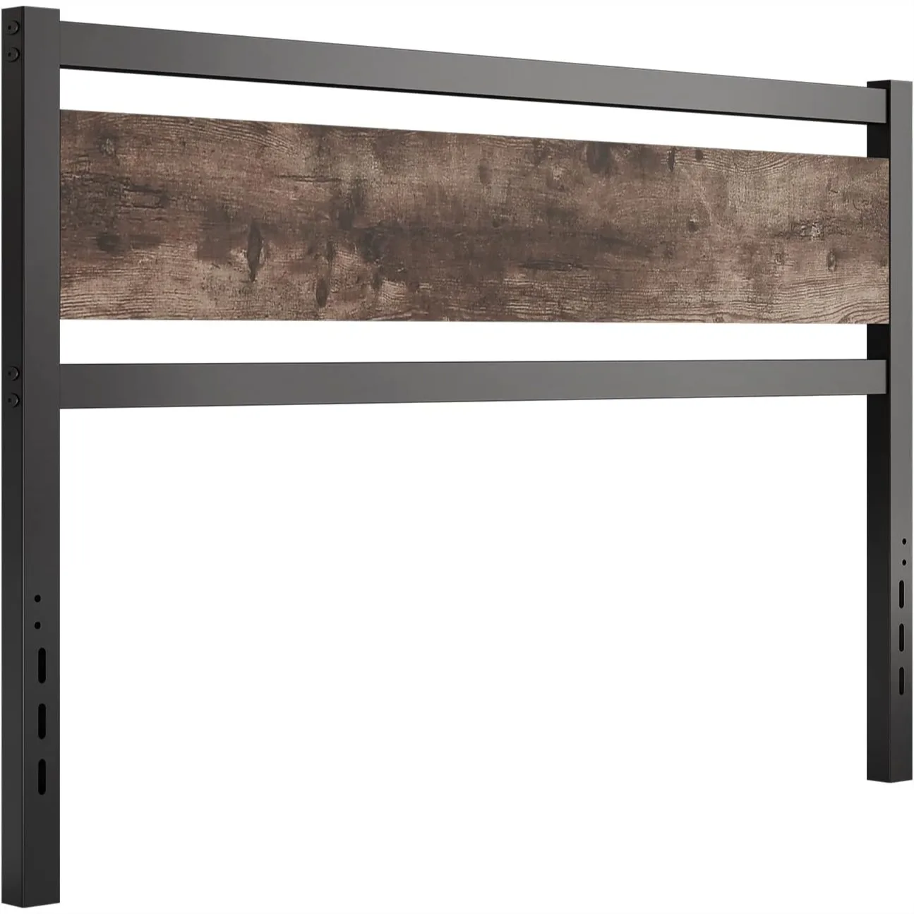 

Wooden Headboard with Metal Slats, Sturdy Rustic Headboard for Twin XL/Queen/King, Easy Assembly