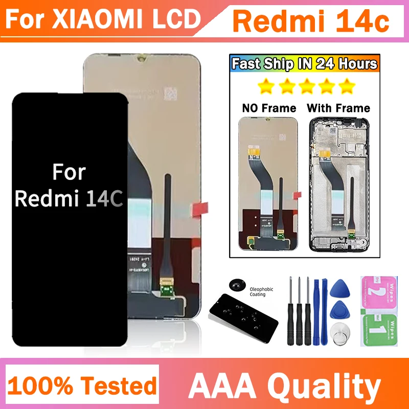 Image of 6.88 ''Display Für Xiaomi Redmi 14C 2411DRN47C LCD Display Mit Rahmen Touch Panel Screen Für Redmi14C LCD Ersatz