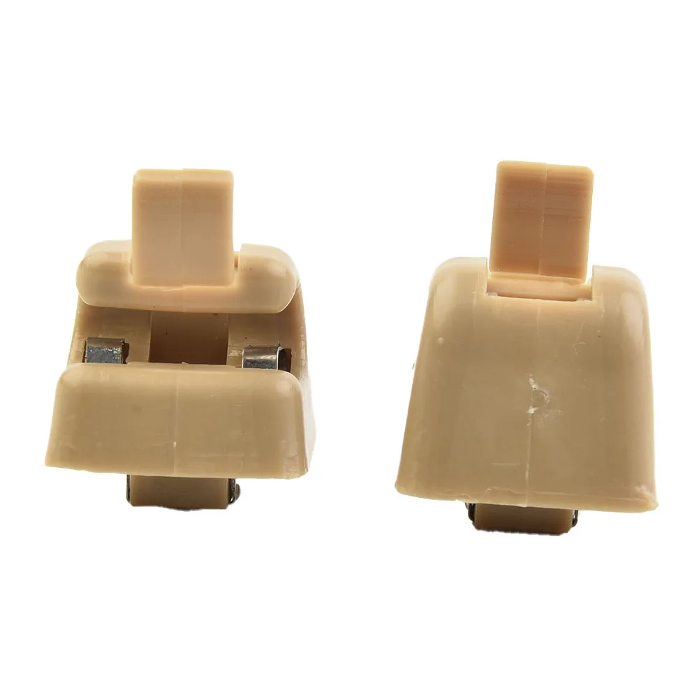 New Design Highly Sensitive Sun Visor Buckle for Mercedes W123 W124 W126 W140 W201 Beige Pack of 2 Easy to Install