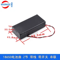 18650 Battery Case 2 Slot 18650 Battery Storage Box 18650 Battery Holder Battery Box With ON/OFF Switch Series Connection