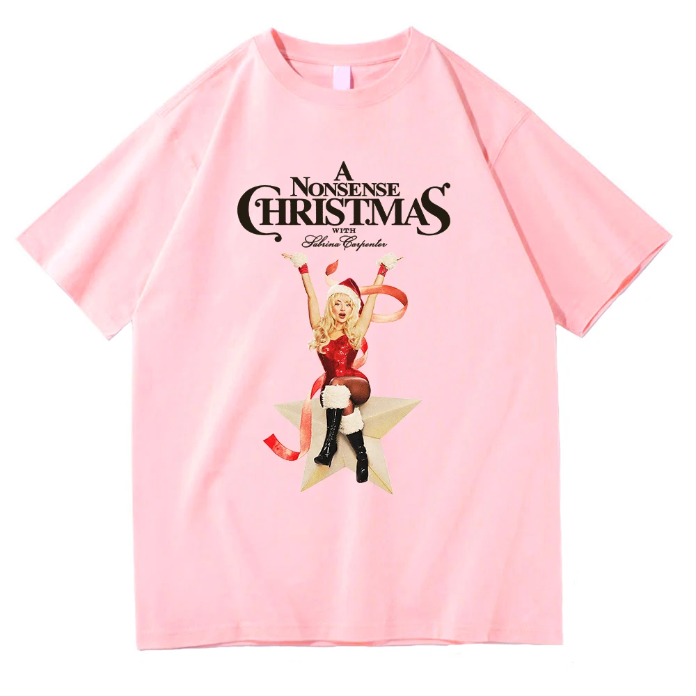 A Nonsense Christmas with Sabrina Carpenter T Shirt Fashion Men/Women Aesthetic T-Shirt High Quality Vintage Cotton Tees Shirts