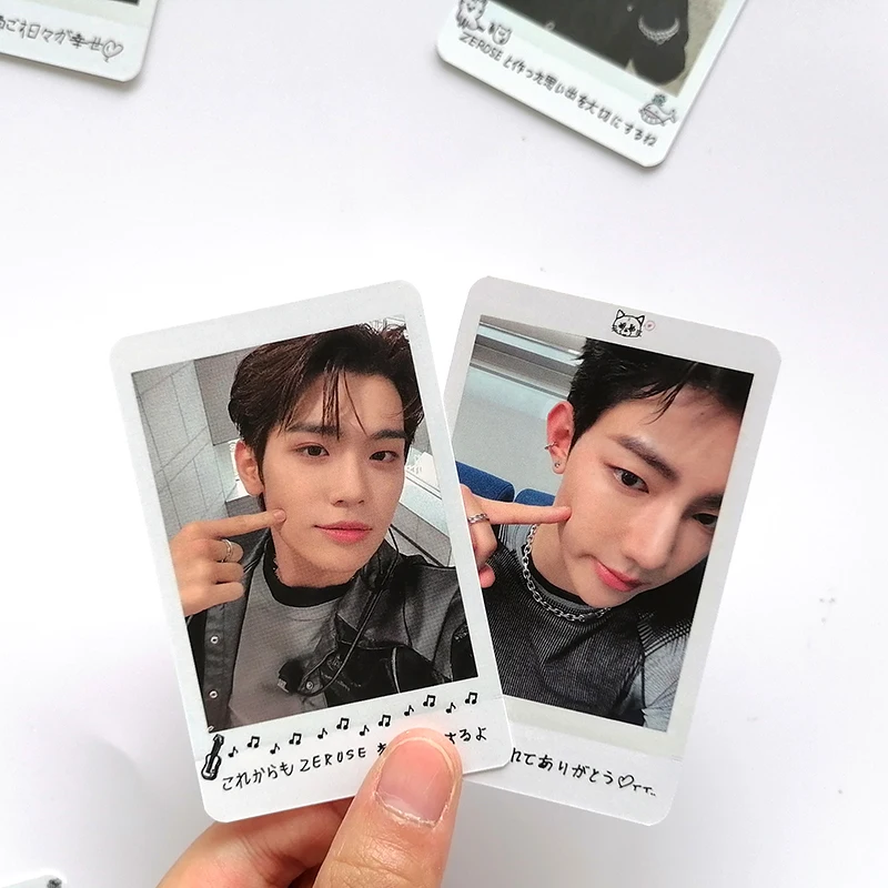 9Pcs/Lot KPOP Zerobaseone Endorsement Selfie Photocards List ZB1 Jiwonng Matthew Yujin Cute Two Sides Postcards Fans Collection