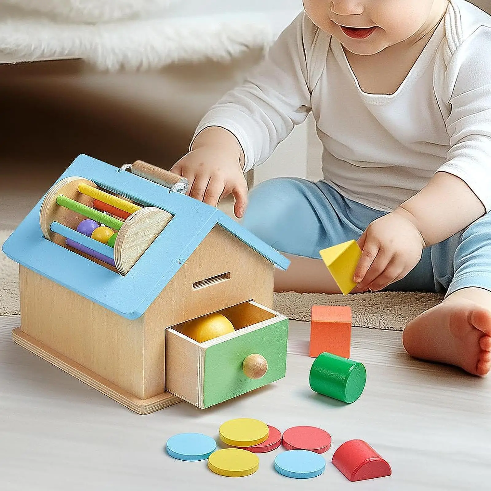 

Multifunctional Intelligence House for 2+ Year Old Boys Girls Toddlers