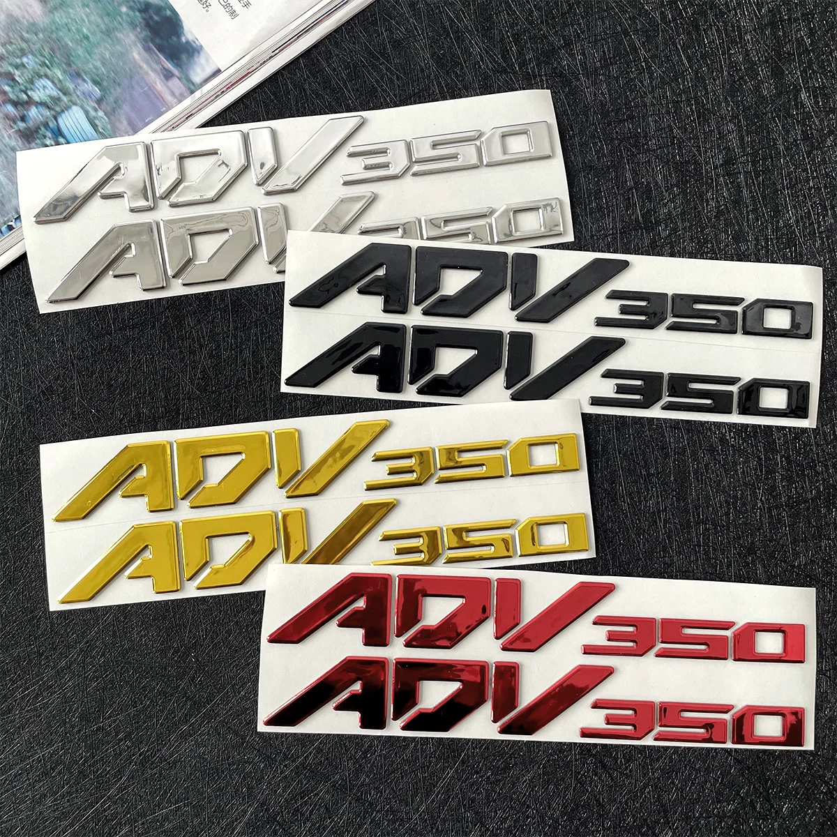 For ADV350 ADV 350 3D Epoxy Resin Motorcycle Adv Emblem Stickers Moto Scooter Side Body Decoration Waterproof Accessories Decals