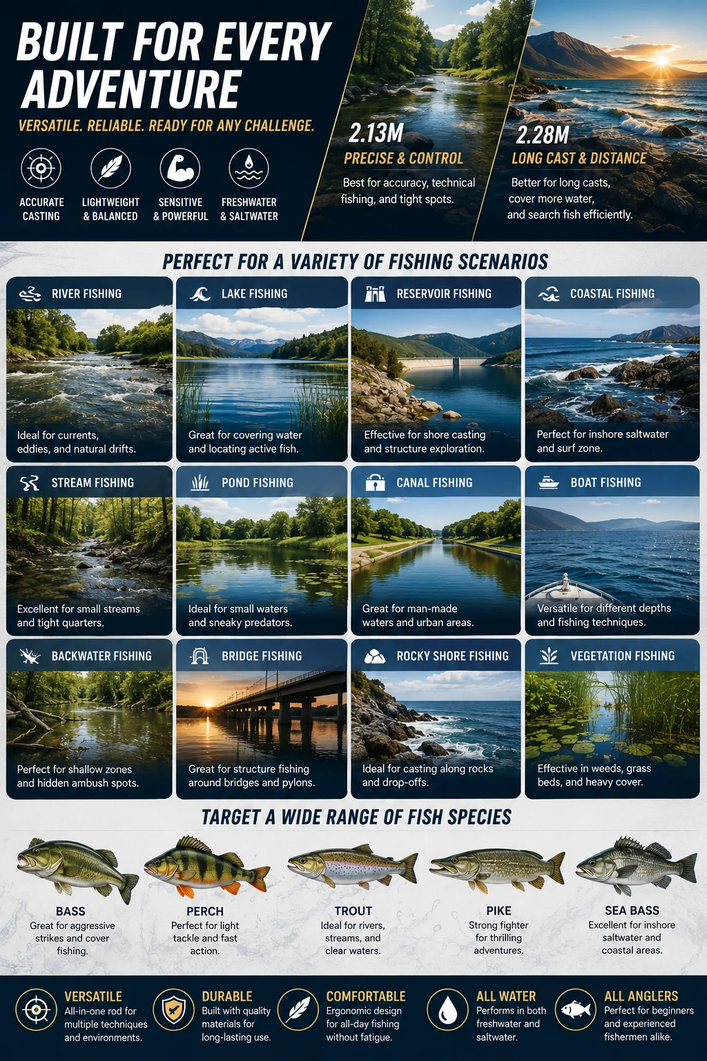 BUDEFO PIONEER FUJI Guide Spinning Casting Lure Rod ML/MH 5-40g Bass Pike Zander Perch Angelrute 2,03m/2,13m/2,28m/2,49m Schnelle Aktion Ultraleichte Seabass-Forellen-Asp-Predatorrute Weitwurf Salzwasser Süßwasser – Detail 2