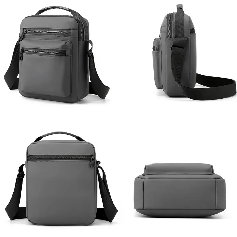 Men's Single Shoulder Bag Casual Oxford Cloth Business Crossbody Street Trend Soft Polyester  Multi Pockets