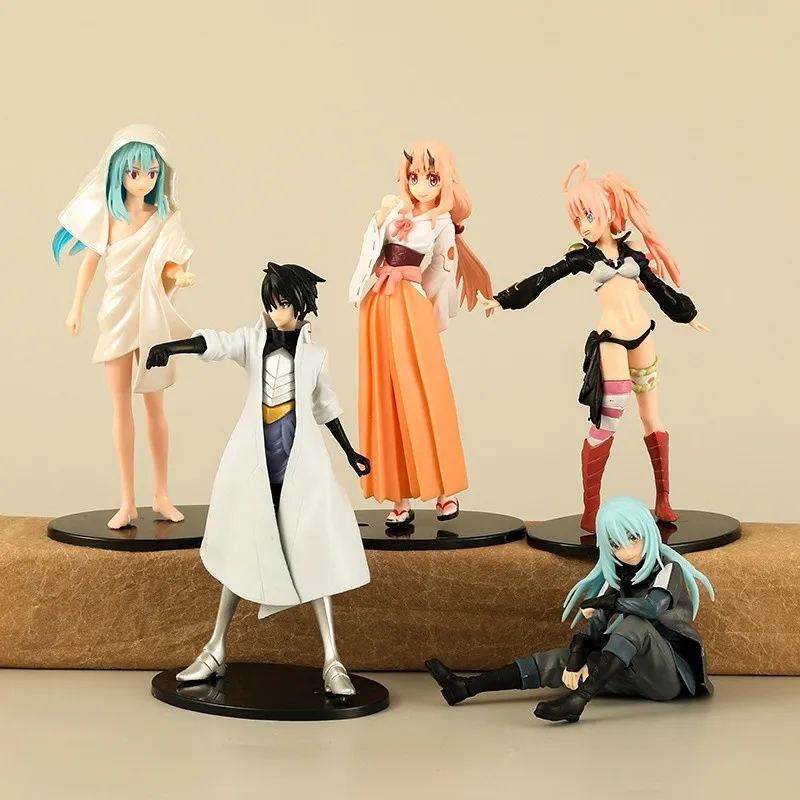 5 Stück zu dieser Zeit wurde ich als Schleim Anime Figuren 8,5-16,5 cm Cartoon Rimuru Sturm Shuna Puppen Spielzeug Desktop-Ornamente reinkarniert