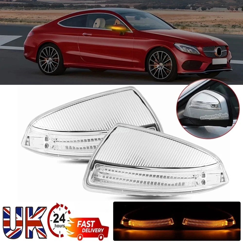 For Mercedes-Benz C Class W204 S204 W639 W164 ML300 ML500 ML550 A2048200721 2048200821 Car LED Rearview Mirror Turn Signal Light